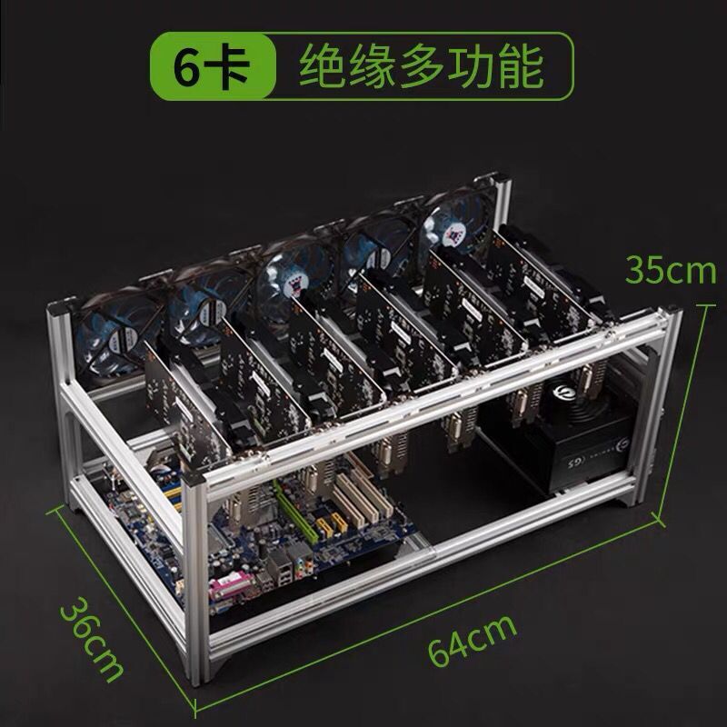 12 Gpu Open Air Frame Case - 6 8 12 19 GPU mineur
