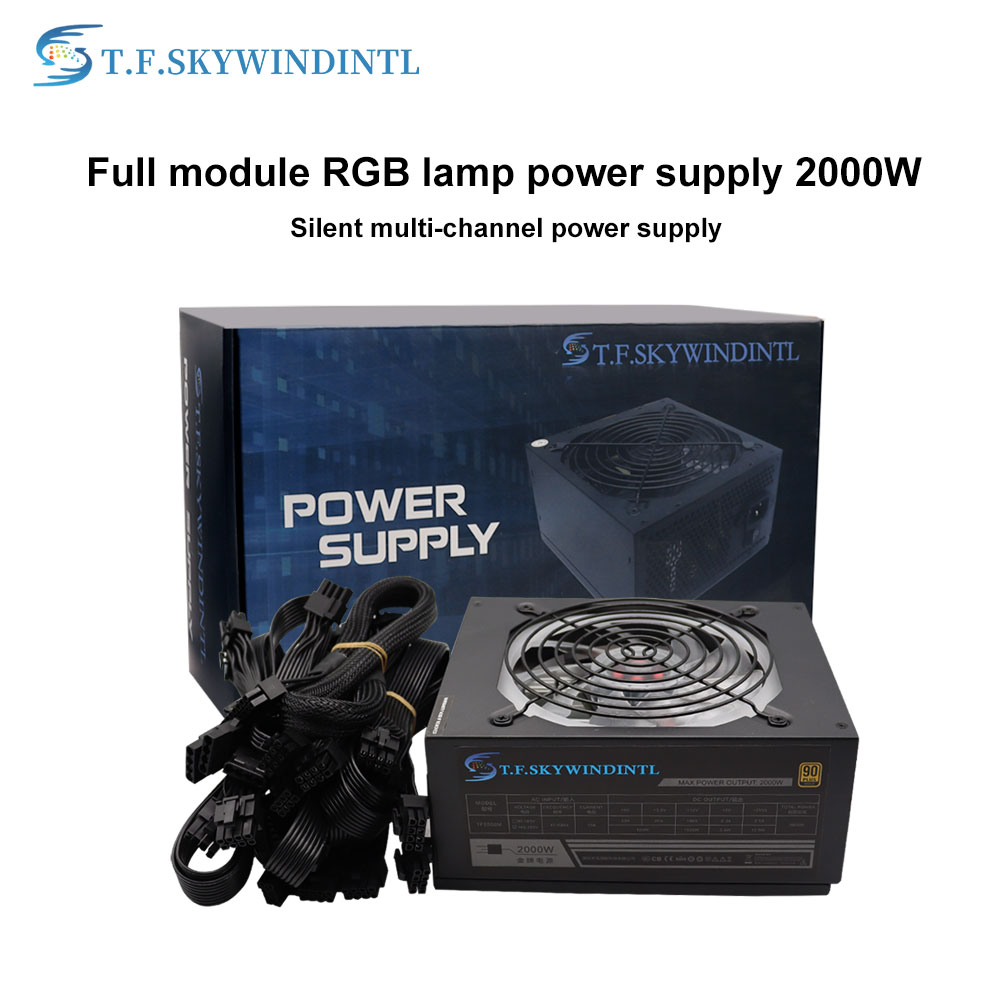 2000W Atx Mining Power Supply - Alimentation électrique ATX 2000W, PSU coloré,