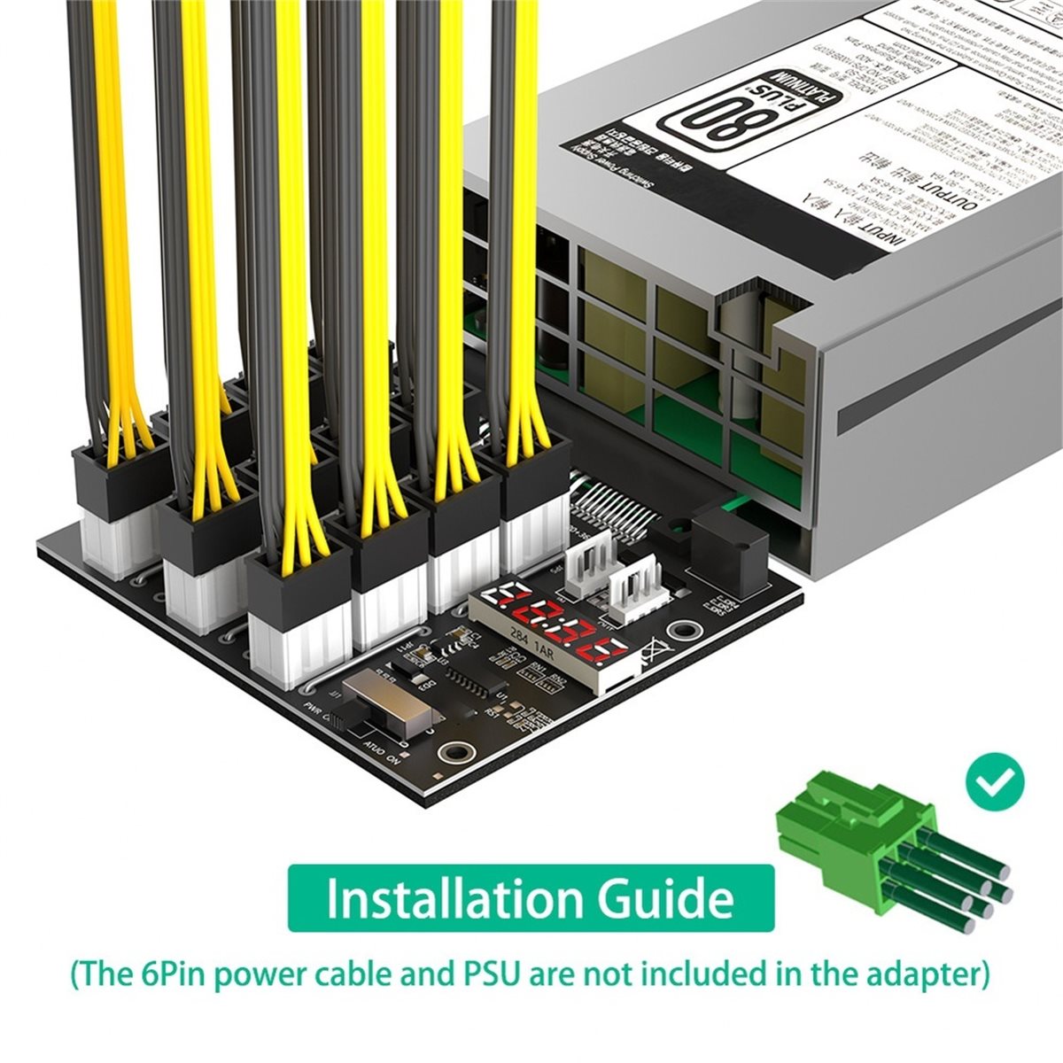 2400W Server Psu Breakout Board - Carte de distribution PCIe à 12