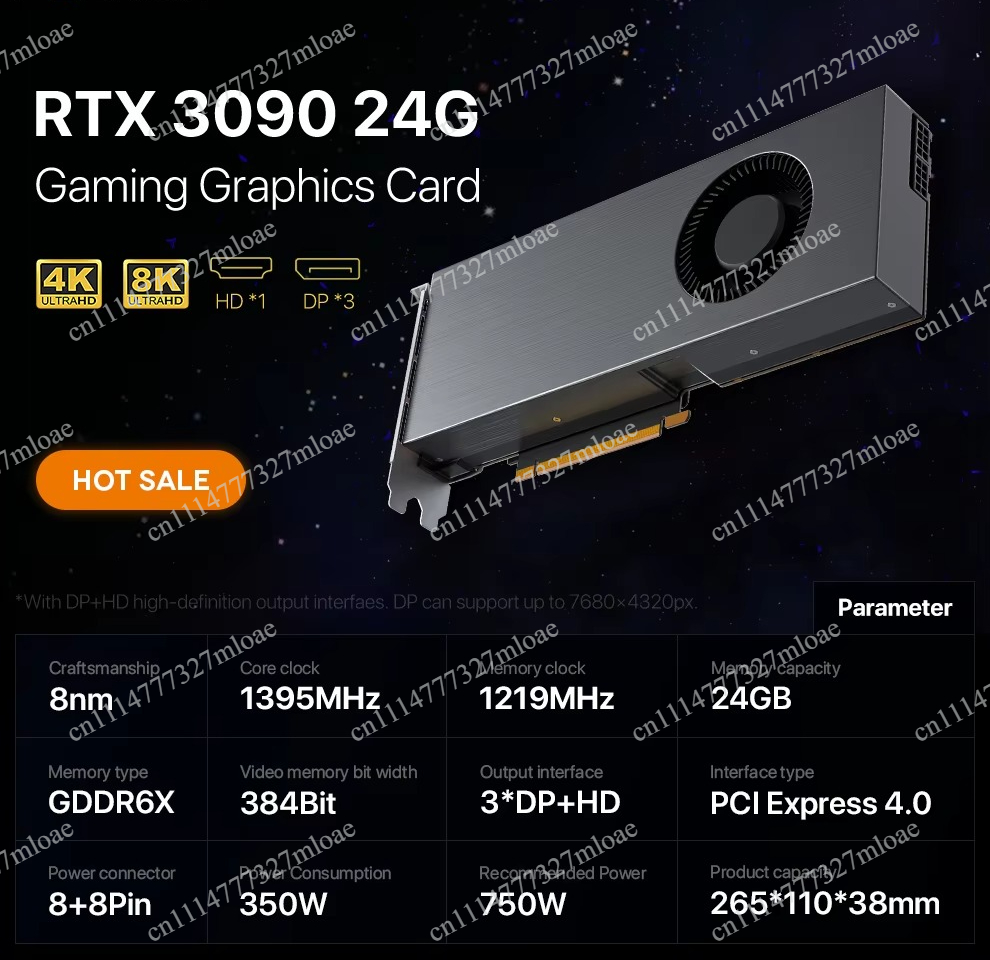 Rtx 3090 24Gb Graphics Card - Carte graphique RTX 3090 DDR6X, RTX