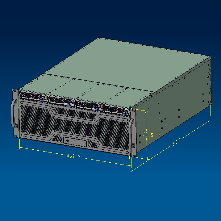 8 Gpu 4U Server Chassis - Rack 4U 4 baies boîtier de