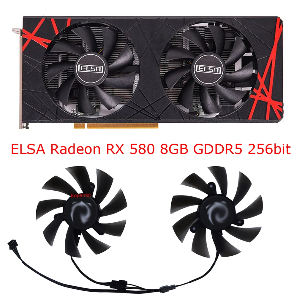 Rx 580 8Gb 2048Sp Gpu - Ventilateur de carte vidéo, XY-D09015B, refroidisseur